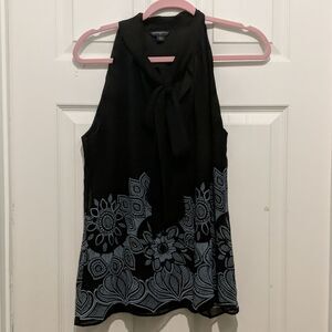 Banana Republic black and gray blouse Sz L